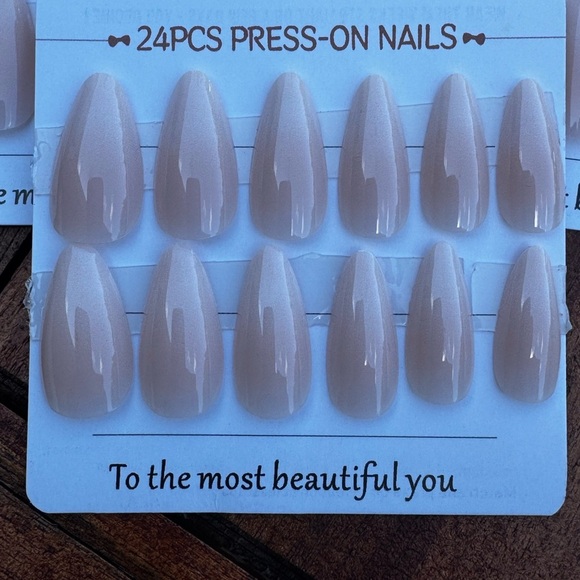 120 PCS Nude Almond Press-On Nails | 5 Packs Nude Nails Natural Looking Nails - Picture 6 of 6